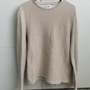 Tan Long sleeve ZARA corduroy shirt
